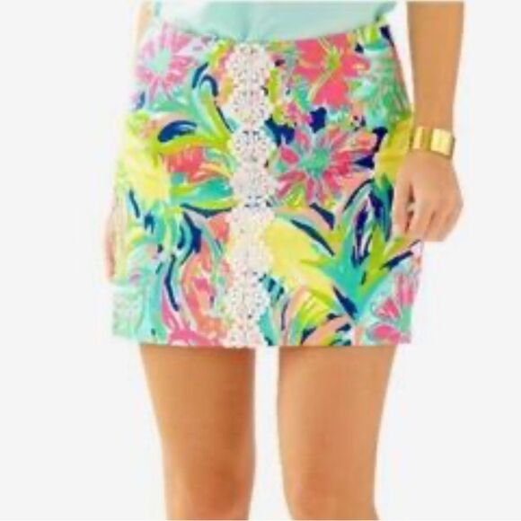 Lilly Pulitzer Rhea Casa Banana Print Mini Skirt Tropical Size 4 - Picture 1 of 5